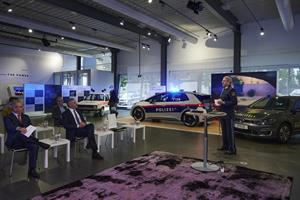 Präsentation der KIRAS-Studie zur e-Mobilität bei der Polizei in der Salzburger "Mooncity".